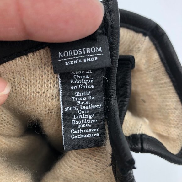 Nordstrom Men's Shop 100% Leather/Cashmere - L/XL - Picture 3 of 3